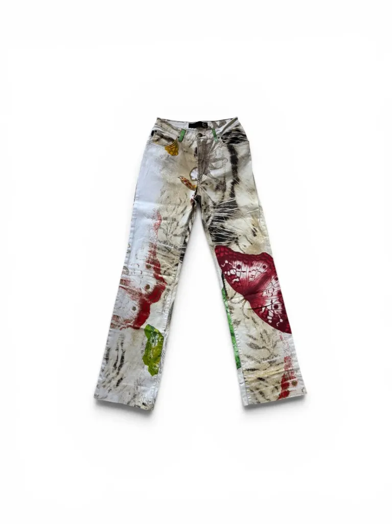 Roberto Cavalli Butterfly Print Pants